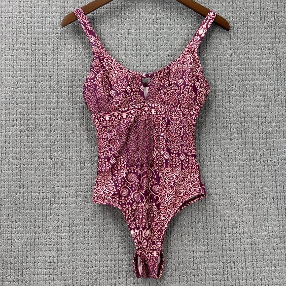 Kona Sol Keyhole One Piece Swimsuit Medium Seat Coverage Size S (4-6) - Picture 1 of 8